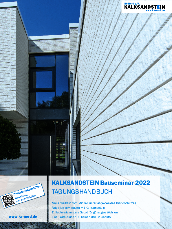 Tagungshandbuch KALKSANDSTEIN Bauseminar 2022 im Norden