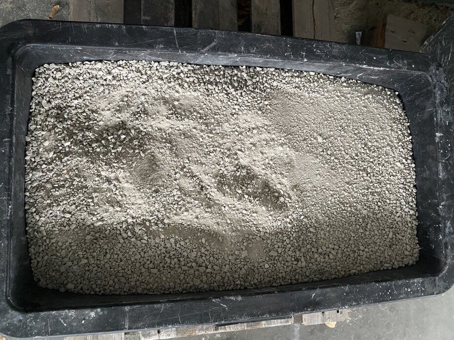 Recycling-Körnungen aus aufbereitetem Kalksandstein